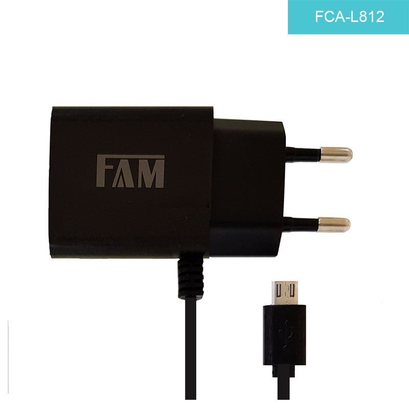 FCA-L812 CARREGADOR 2 USB COM CABO V8