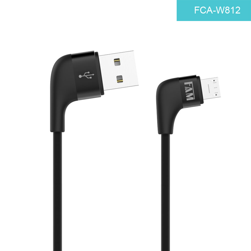 FCA-W812 CABO TURBO PARA MICRO USB/V8 - ANGULO